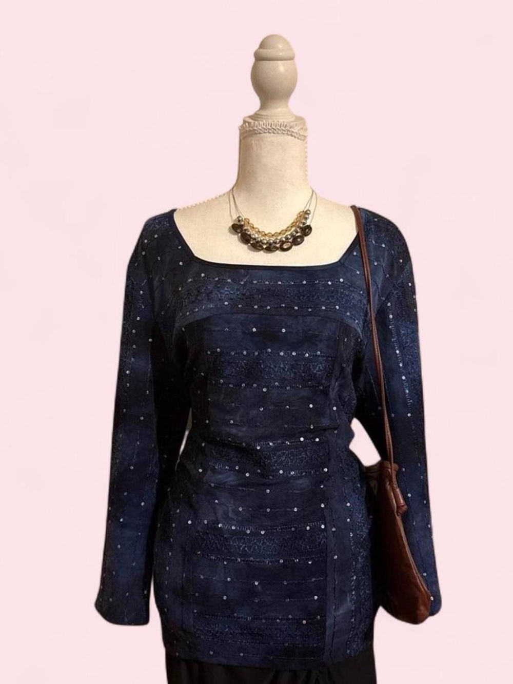 Fairycore Vibes Dark Blue Tie Dye Top